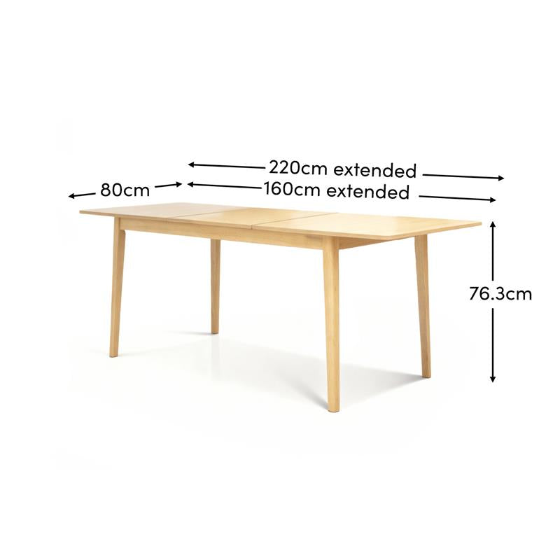 Paul Pale Oak Extending Dining Table - Large