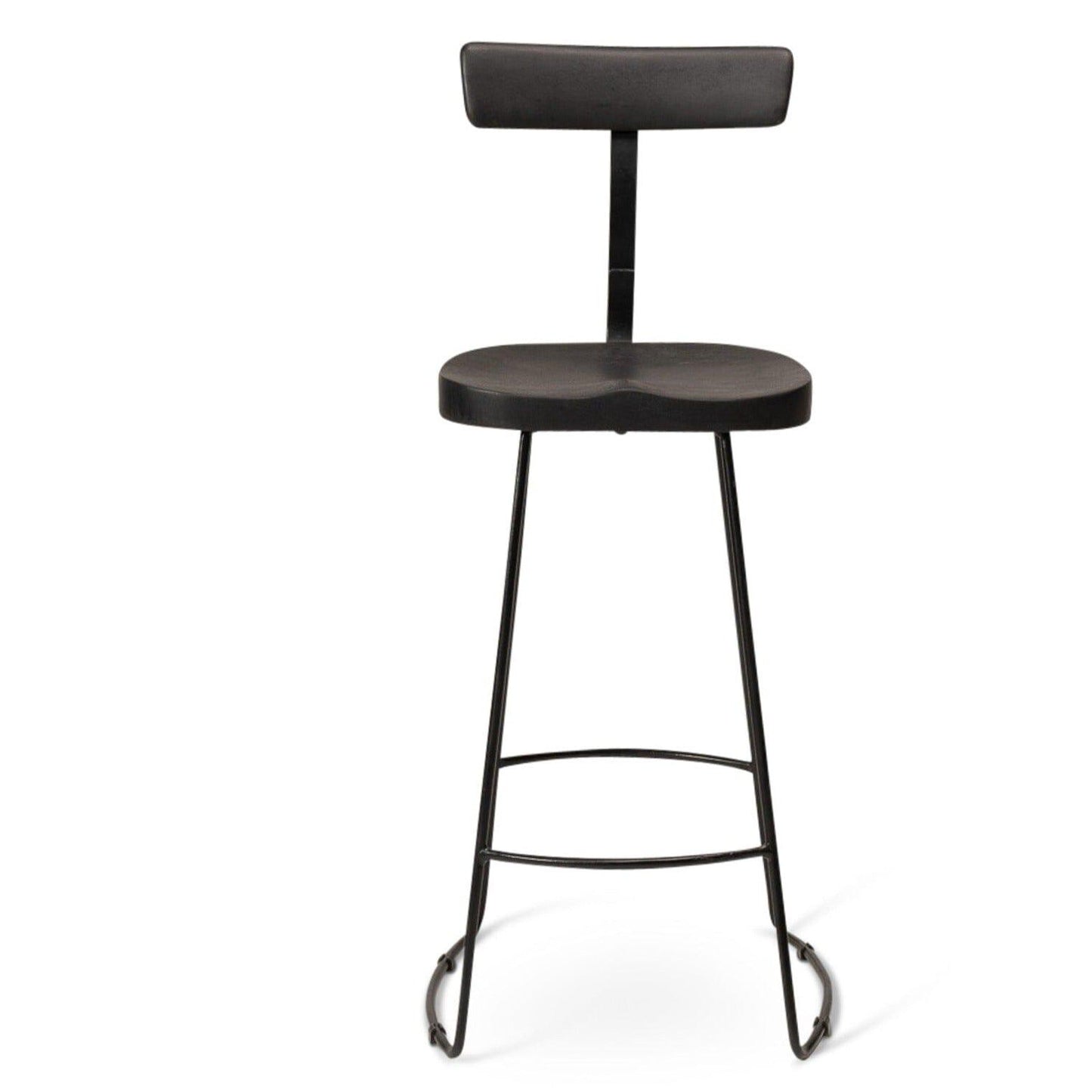 Aiden Black Mango Wood Bar Stool - Set of 2 - Laura James