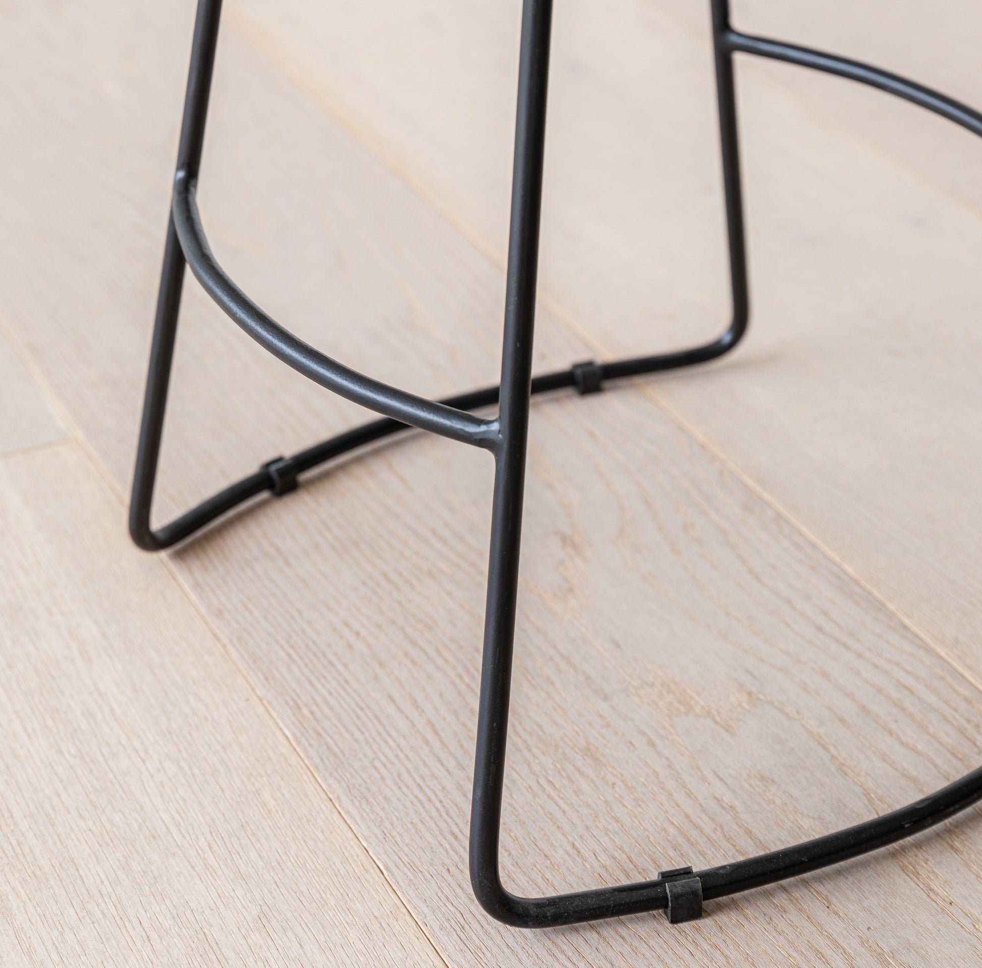 Aiden Natural Mango Wood Backless Bar Stool - Set of 2 - Laura James