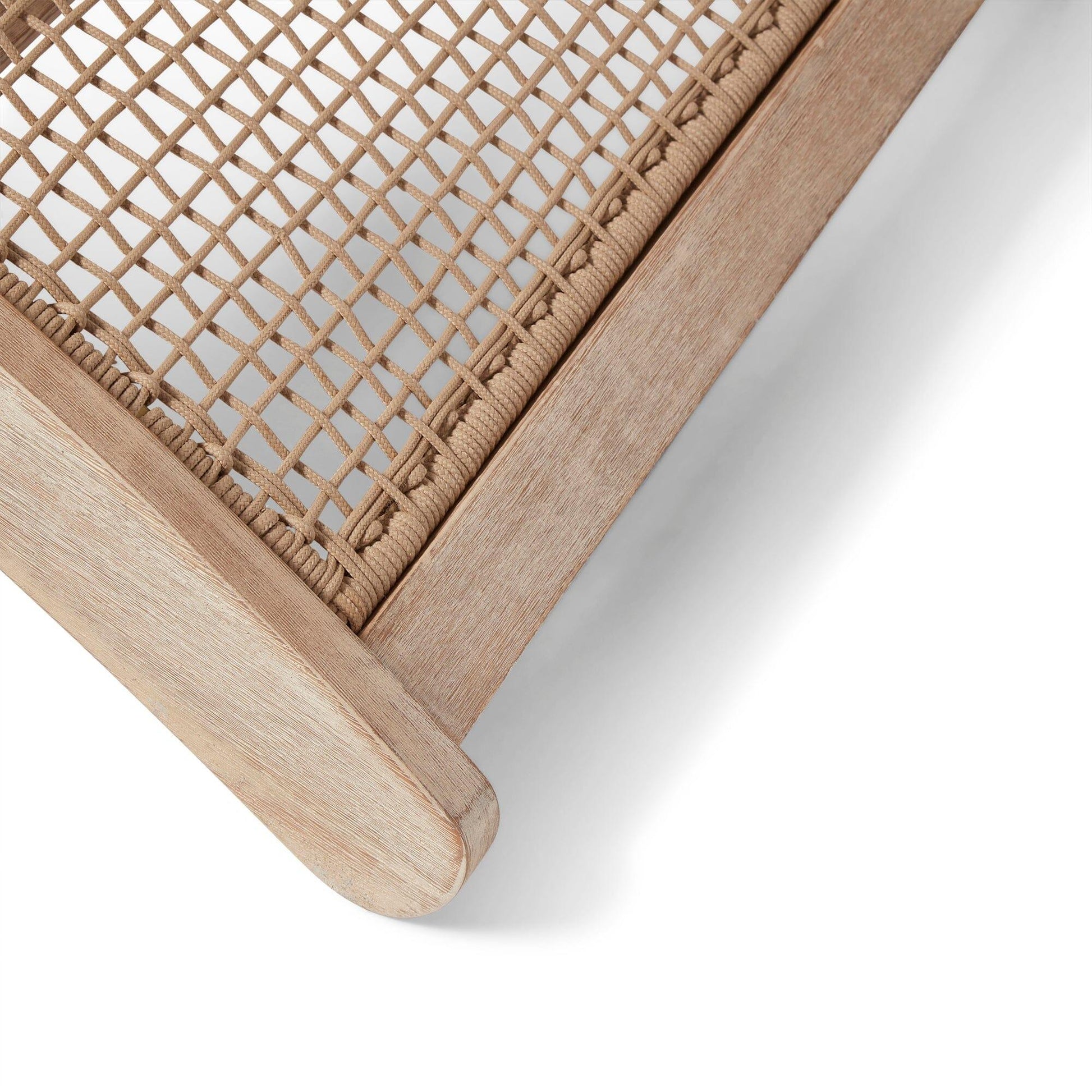 Akira Wooden Rope Folding Sun Lounger - Laura James