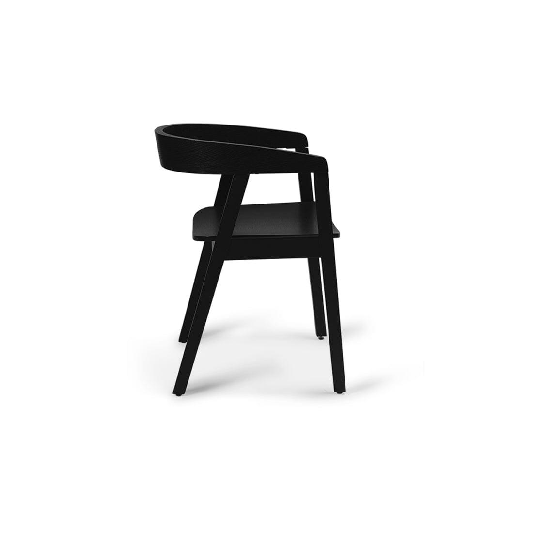 Amelia Black dining table Set - 6 seater - Ella Black wooden chairs