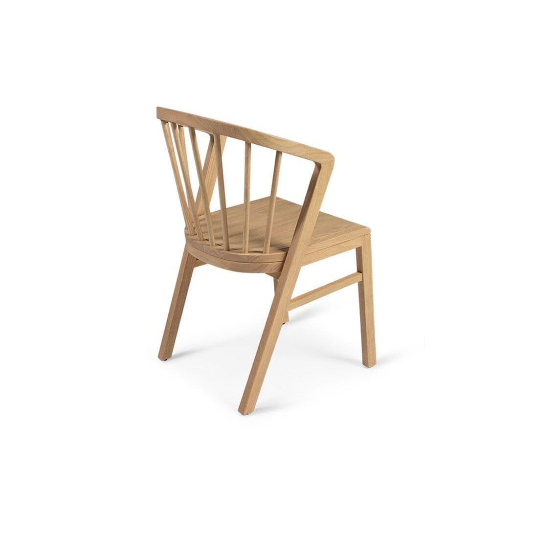 Amelia Whitewash Dining Table Set - 6 Seater - Light Oak Spindle Back Chairs