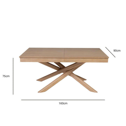 Amelia Whitewash Extendable Dining Table Set - 6 Seater - Freya Oatmeal Carver Chairs With Oak Legs - Laura James