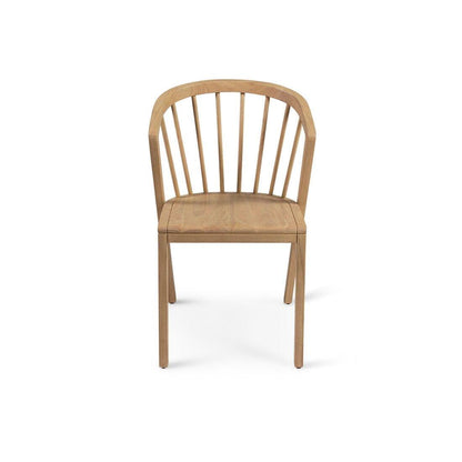 Amelia Whitewash Extending Dining Table Set - 6 Seater - Light Oak Spindle Back Chairs