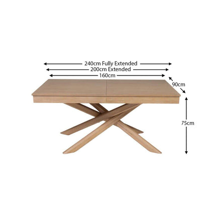 Amelia Whitewash Wood Dining Table - Extendable