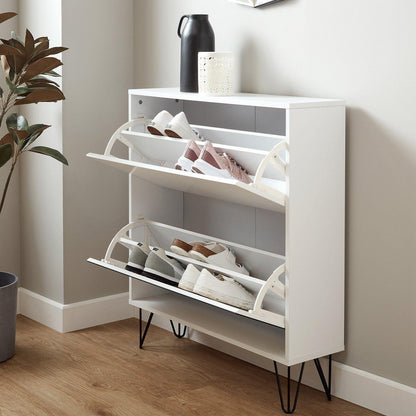 Anderson shoe cabinet - 2 door - white - Laura James