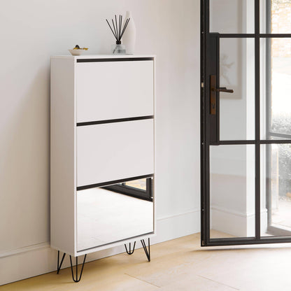 Anderson Shoe Cabinet - 3 Door - White