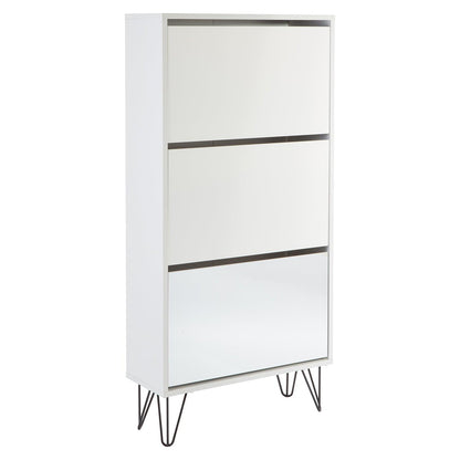 Anderson shoe cabinet - 3 door - white and white - Laura James