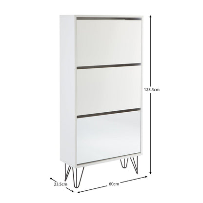 Anderson Shoe Cabinet - 3 Door - White