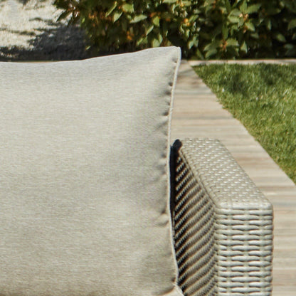 Aria 2 Seater Rattan Garden Sofa - Light Grey - Laura James