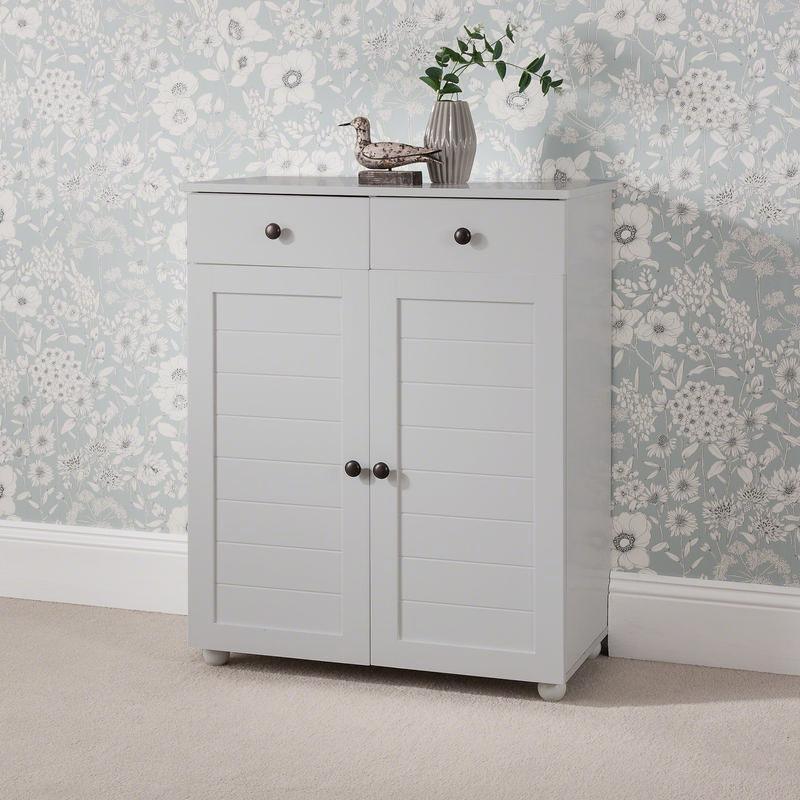 Grey Shoe Storage Cabinet Storage Cupboard Wooden - Laura James