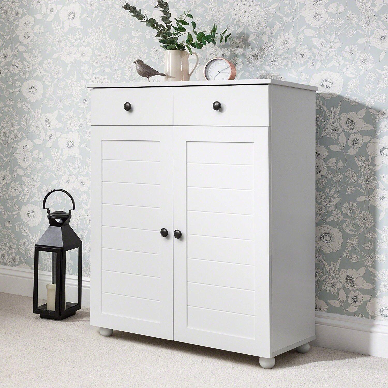 Ascot Shoe Cabinet White Storage Cupboard – Laura James Ireland