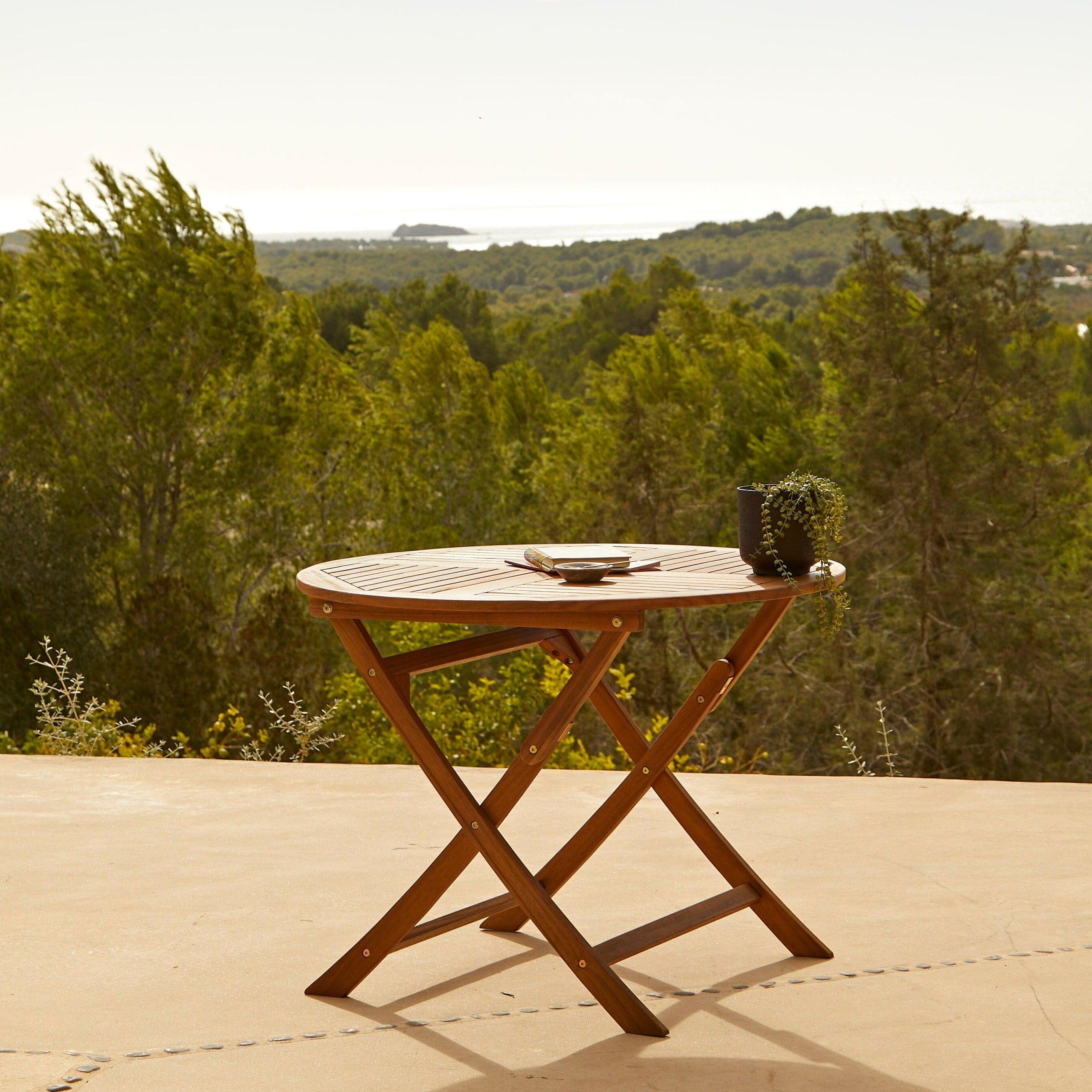 Ashby Seater Wooden Round Folding Dining Table Laura James