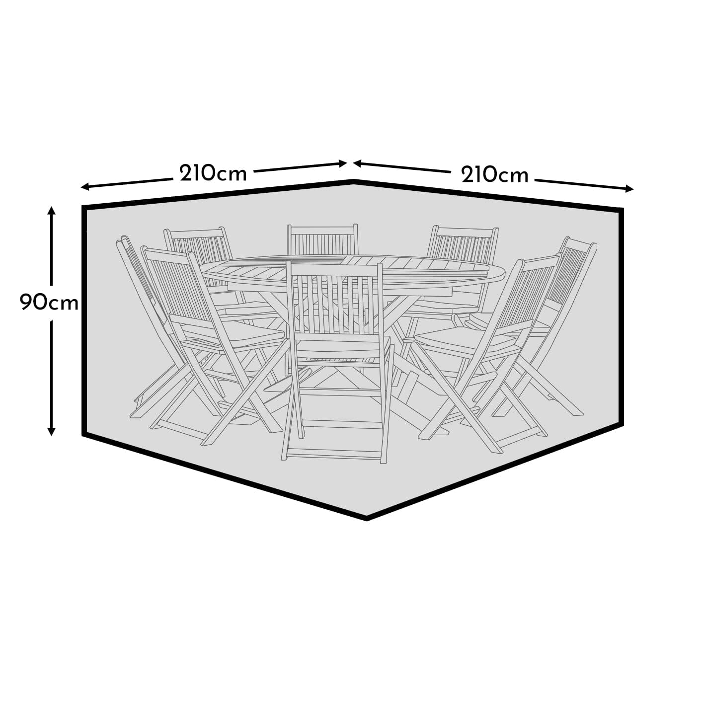 Ashby 8 Seater Dining Set Garden Furniture Cover