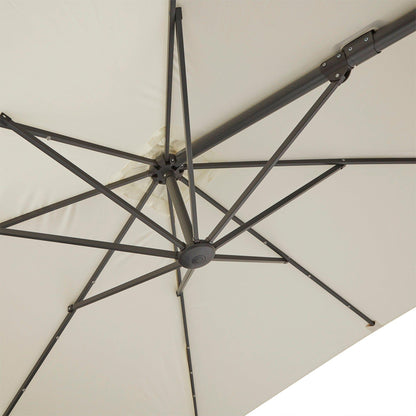 Cream LED Cantilever Parasol - Laura James