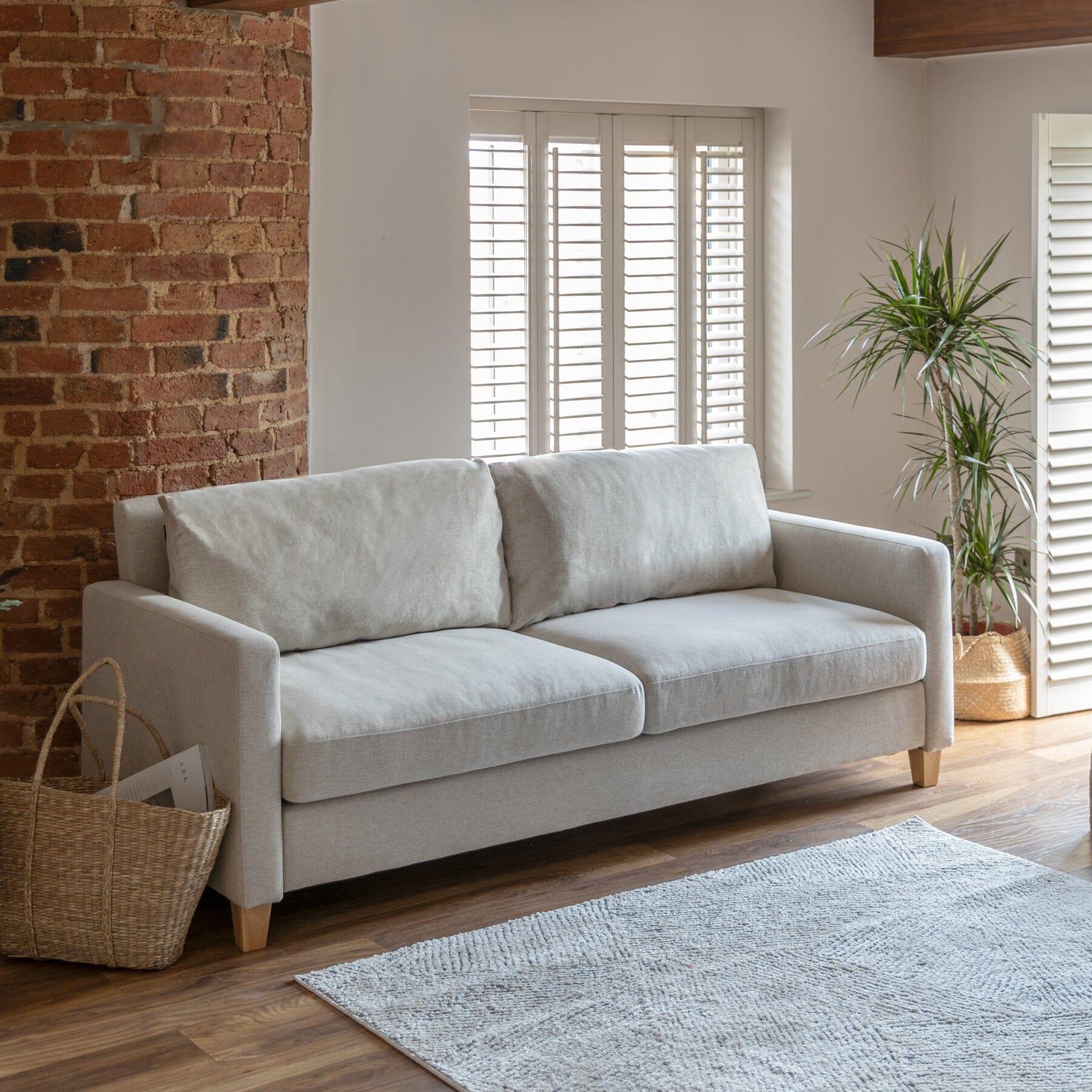 Ava 3 Seater Beige Sofa - Laura James