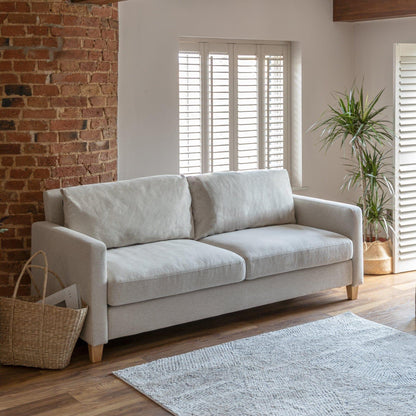 Ava 3 Seater Beige Sofa - Laura James