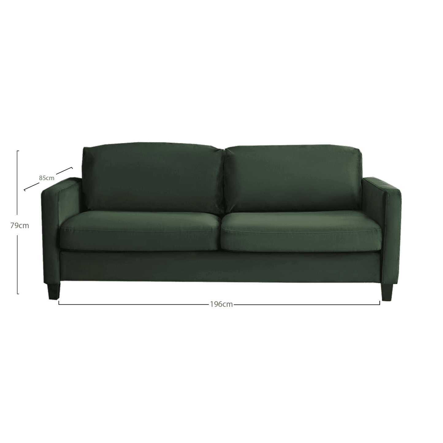 Ava 3 Seater Sofa - Green