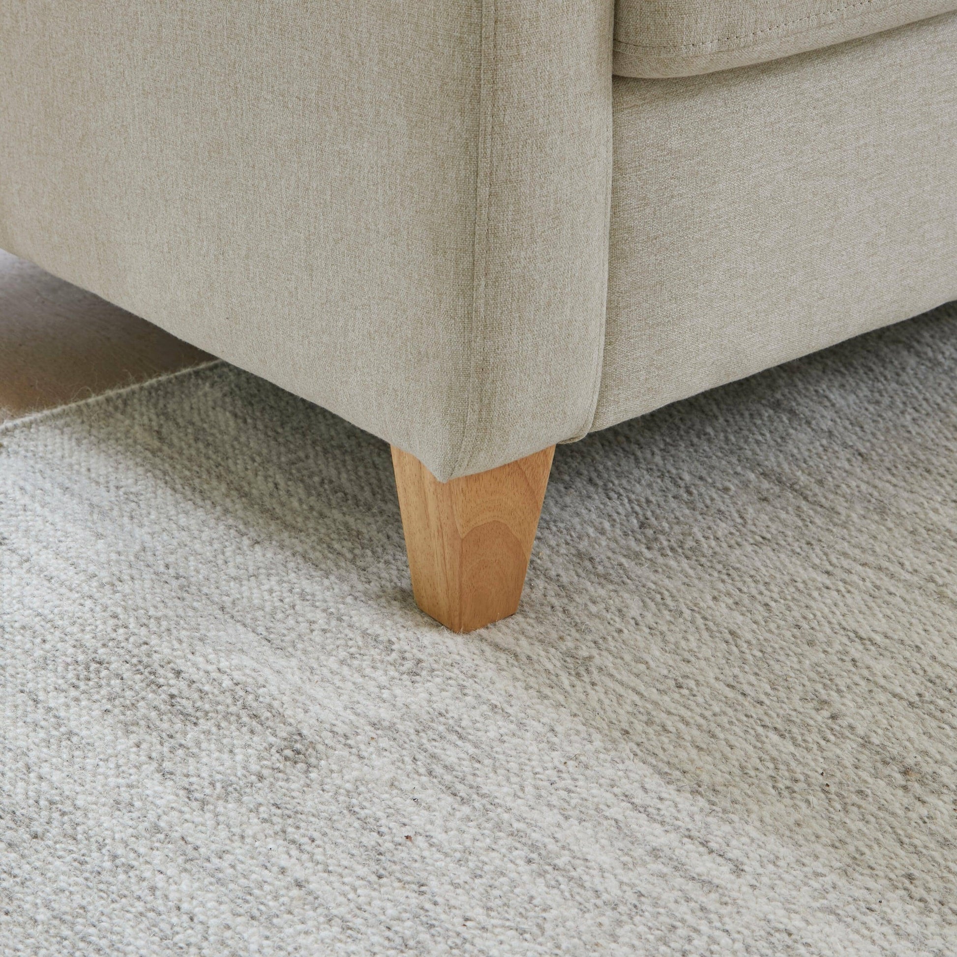 Ava Corner Sofa - Left Hand - Sand with Pale Oak Legs - Laura James