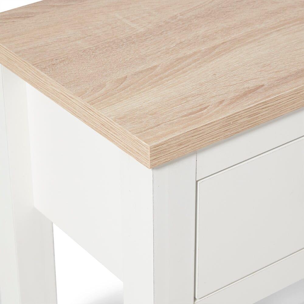 Bampton 2 Drawer Console Table - Alabaster White - Laura James