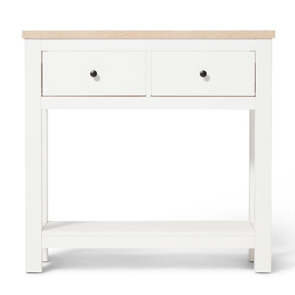 Bampton 2 Drawer Console Table - Alabaster White - Laura James