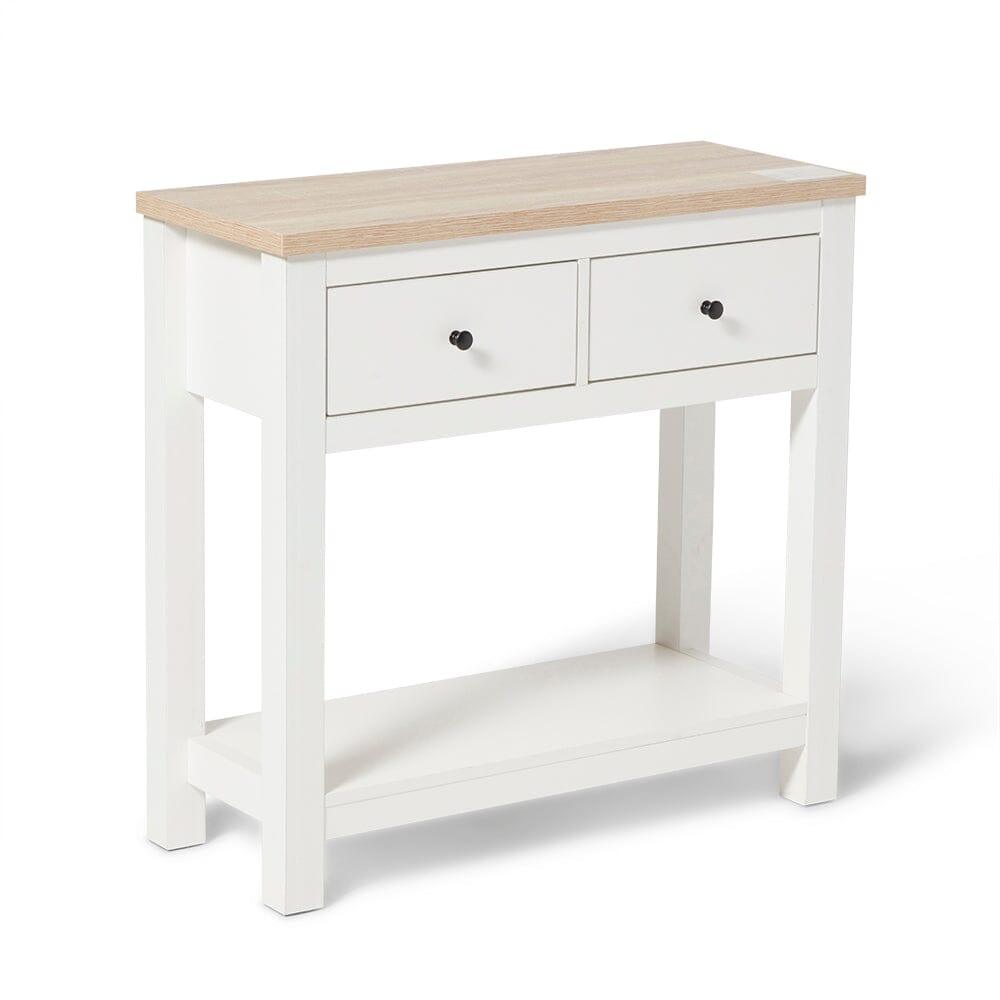 Bampton 2 Drawer Console Table - Alabaster White - Laura James