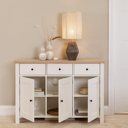 Bampton 3 Door Sideboard - White