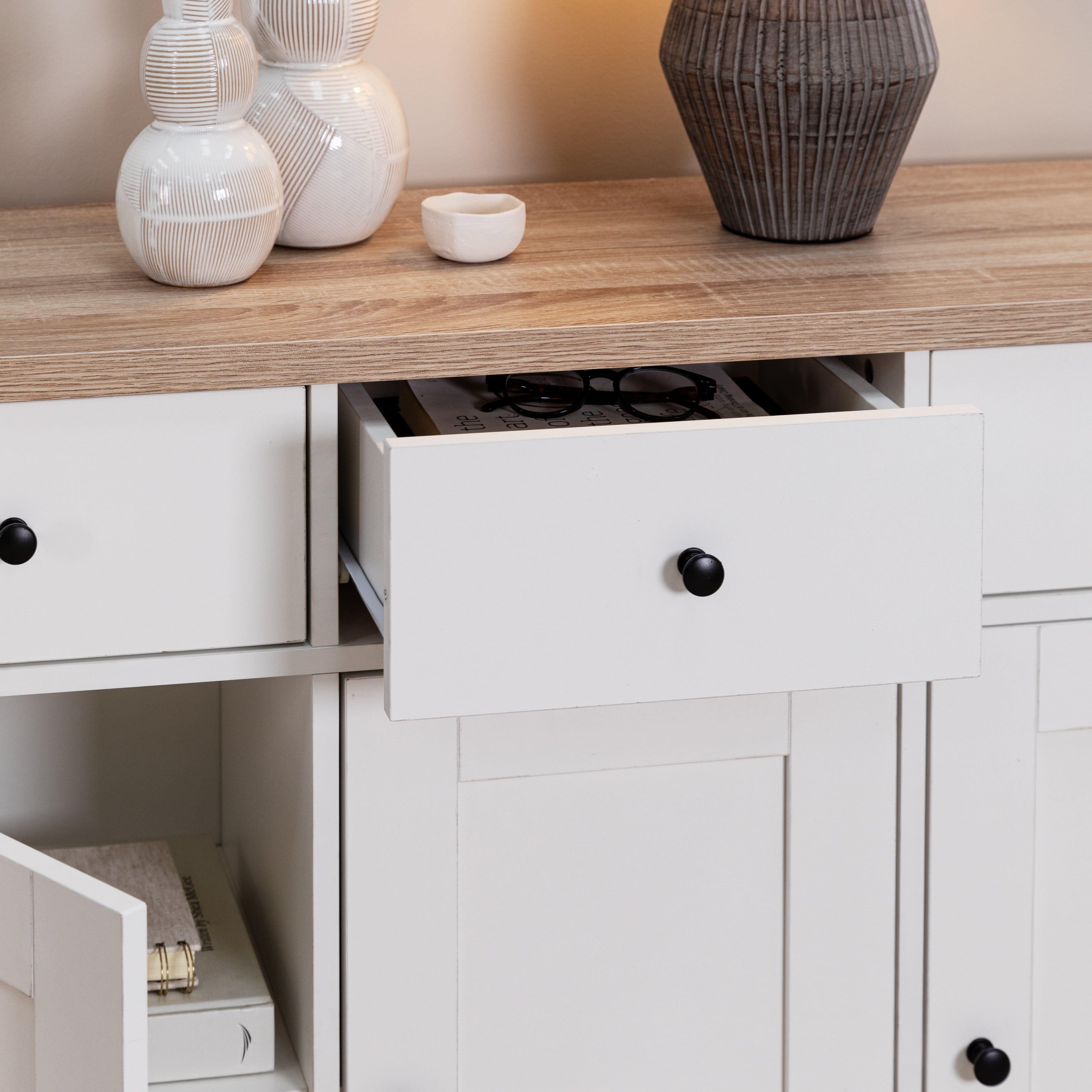 Bampton Sideboard with 3 Drawers White - Laura James – Laura James