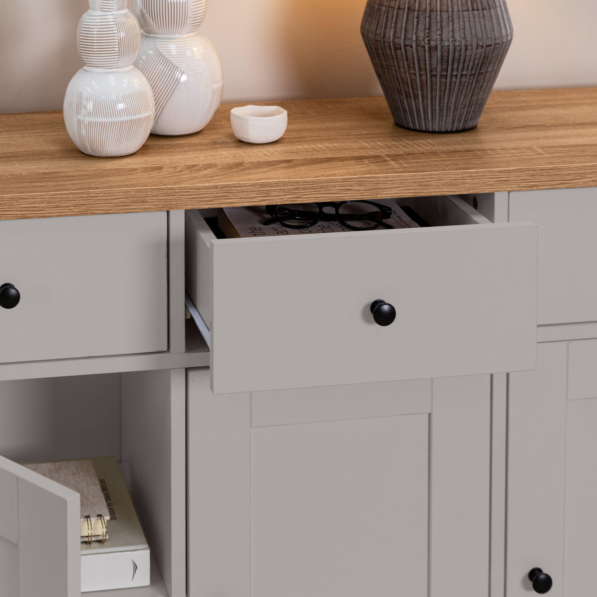 Bampton 3 Door Sideboard - Grey