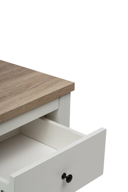 Bampton 3 Drawer Console Table - Alabaster White - Laura James