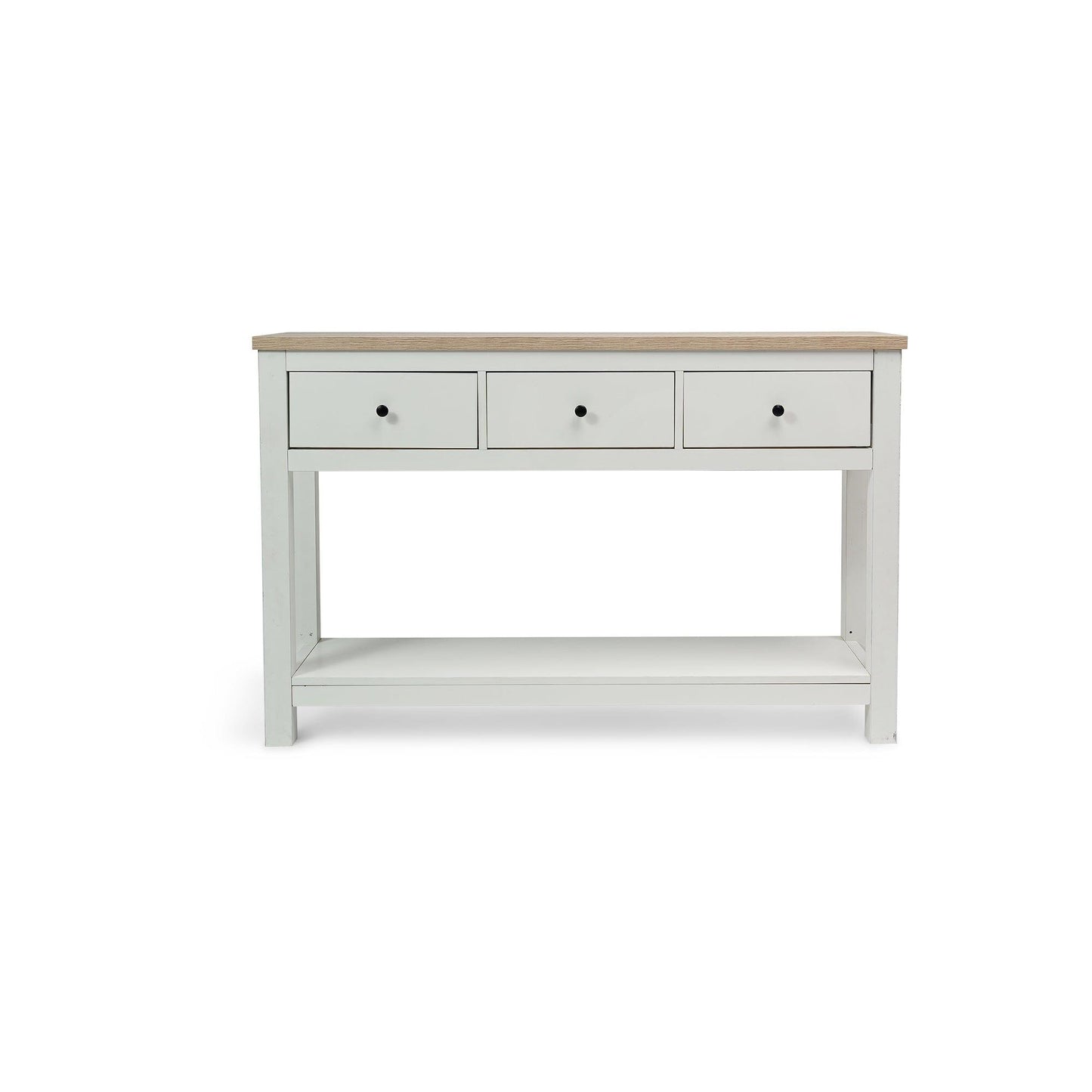 Bampton 3 Drawer Console Table - Alabaster White - Laura James