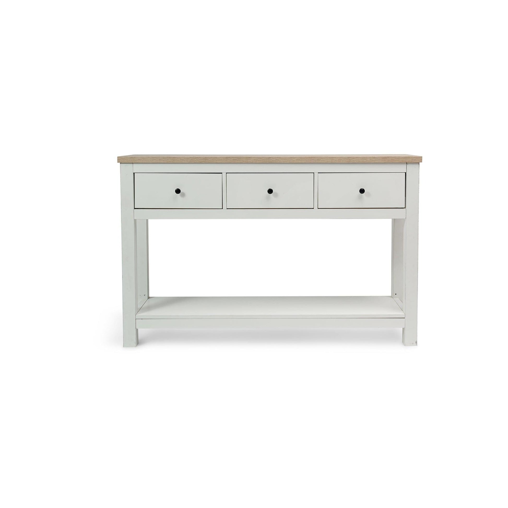 Bampton 3 Drawer Console Table - Alabaster White - Laura James