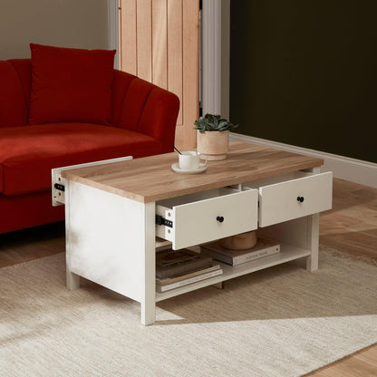 Bampton Coffee Table - Alabaster White - Laura James