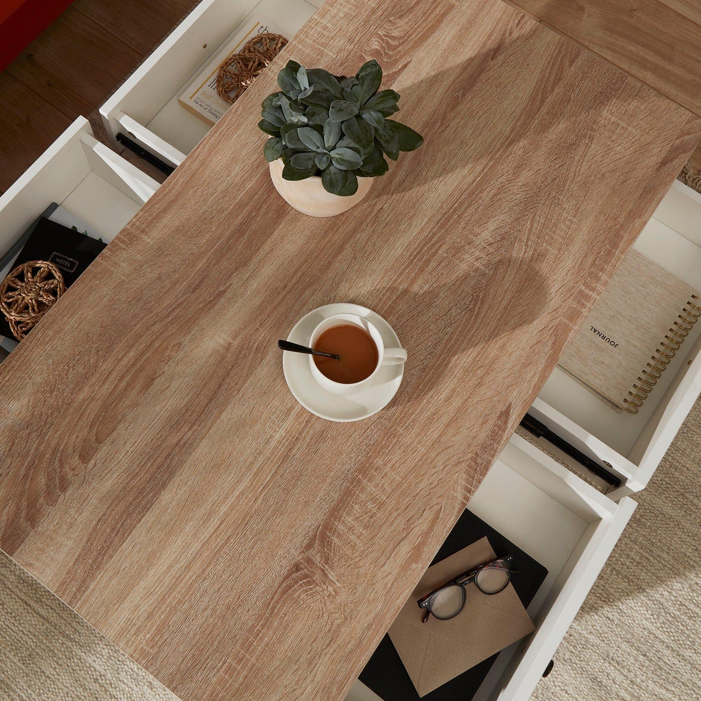 Bampton Coffee Table - Alabaster White - Laura James