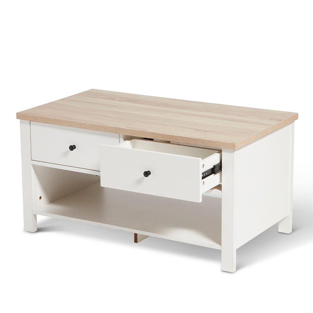 Bampton Coffee Table Alabaster White - Laura James