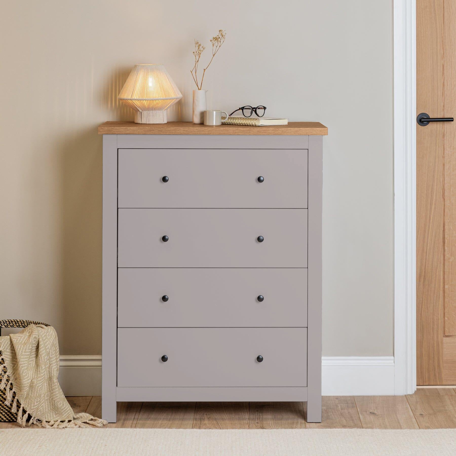 Bampton Stone Grey Chest of 4 Drawers - Laura James – Laura James Bampton Stone Grey Chest of 4 Drawers - Laura James – Laura James