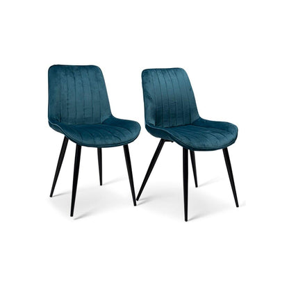 Bella Teal Dining Chair Black Legs