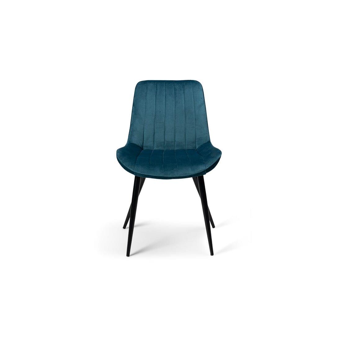 Bella Teal Dining Chair Black Legs