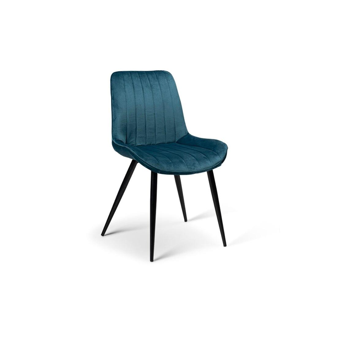 Bella Teal Dining Chair Black Legs