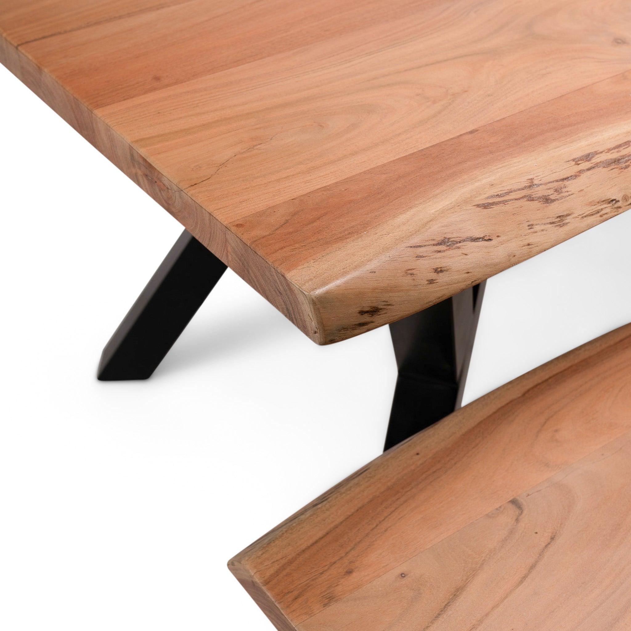 Bosco Acacia Wood Dining Table Set - 6 Seater - Bosco Dining