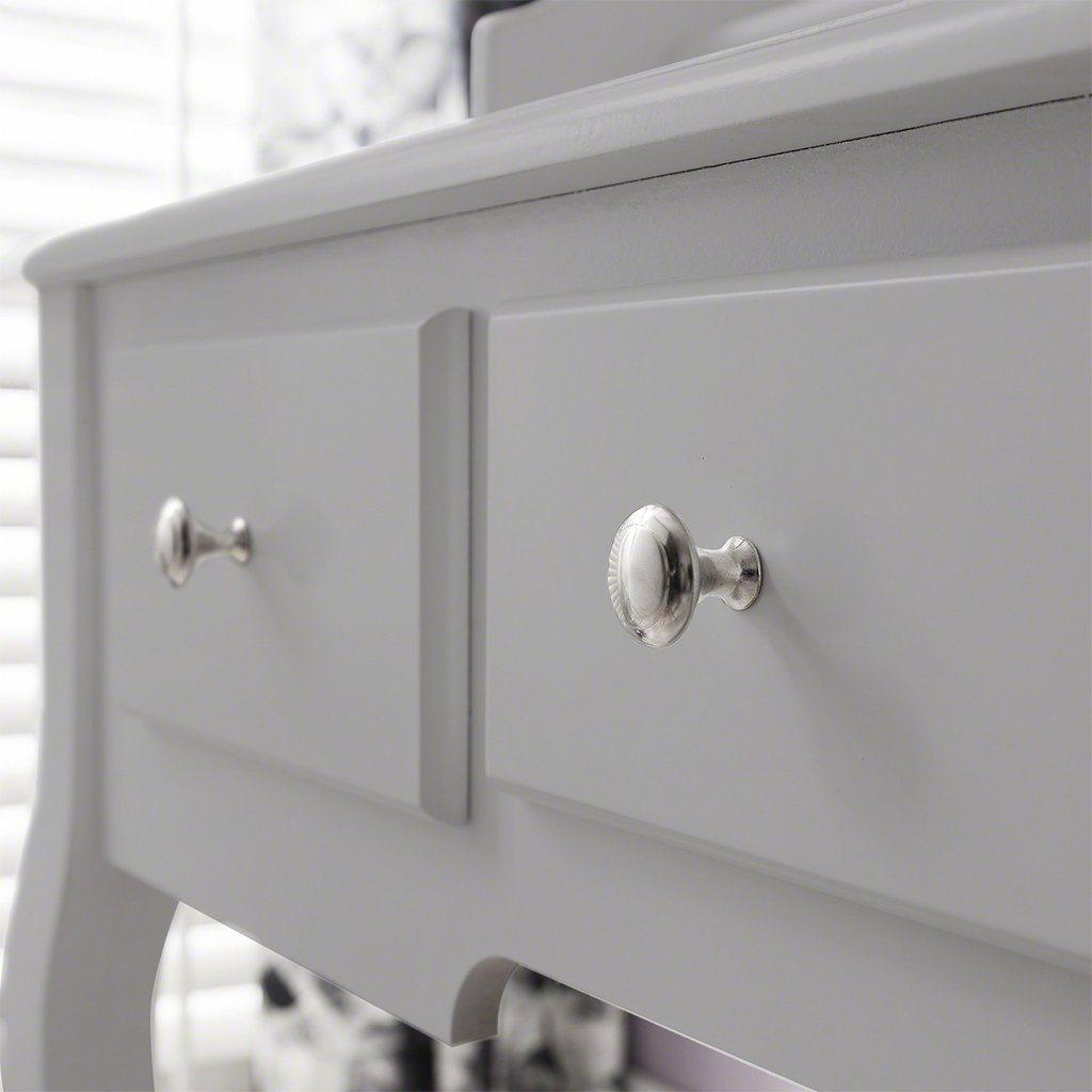 Capri Grey Dressing Table with Mirror & Stool Laura James Ireland Capri Grey Dressing Table with Mirror & Stool Laura James Ireland