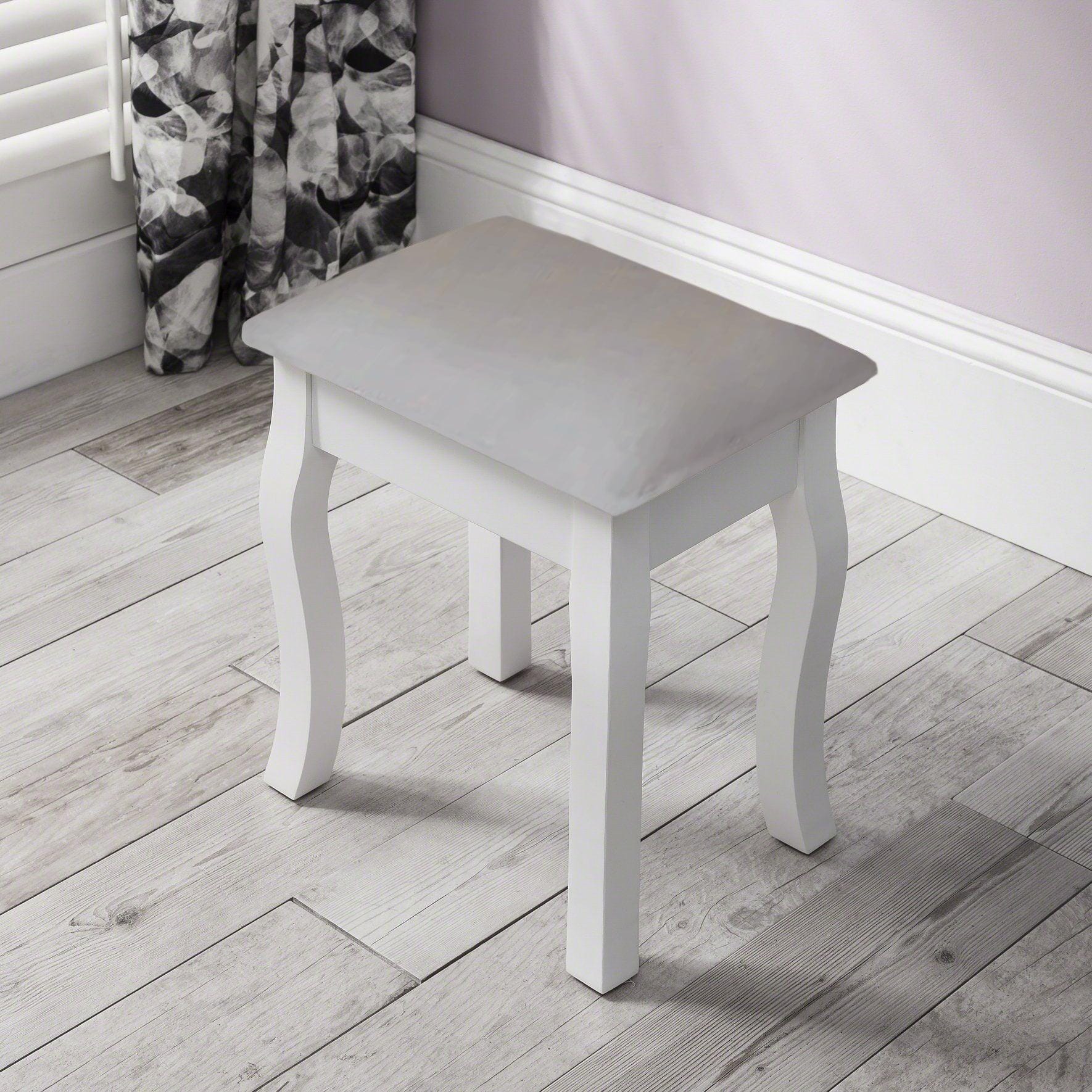 Capri White Dressing Table with Mirror & Stool Laura James Ireland Capri White Dressing Table with Mirror & Stool Laura James Ireland