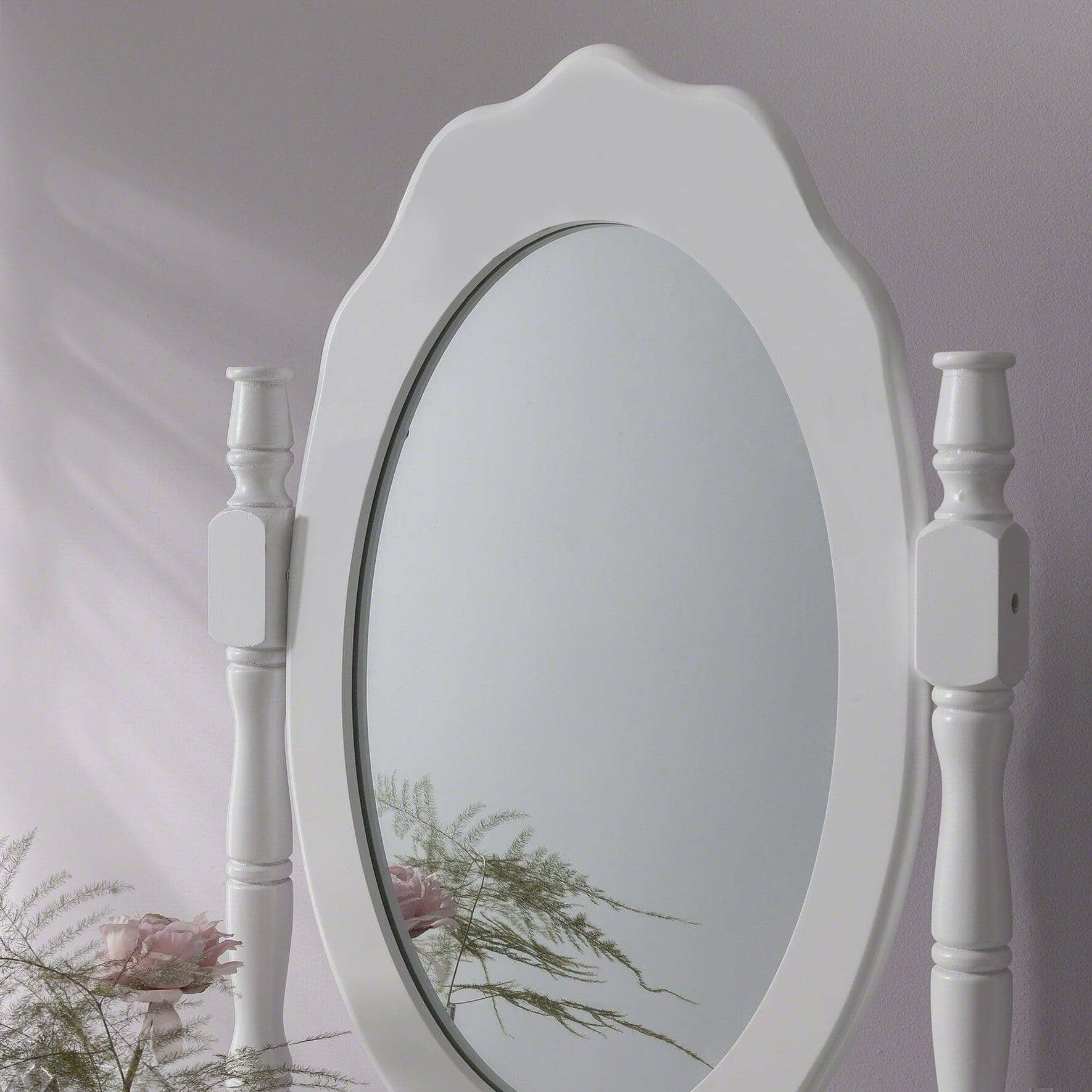 Capri White Dressing Table with Mirror & Stool Laura James Ireland Capri White Dressing Table with Mirror & Stool Laura James Ireland