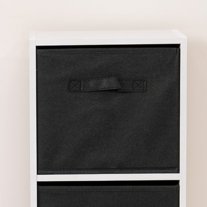 Cara fabric cube storage box - large - black