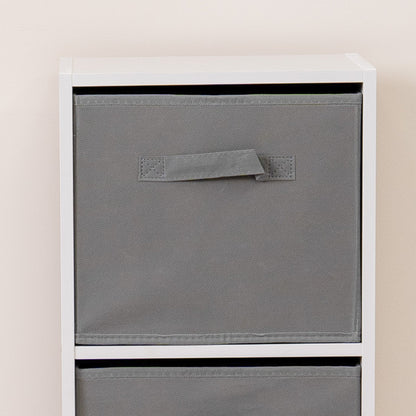 Cara fabric cube storage box - large - grey