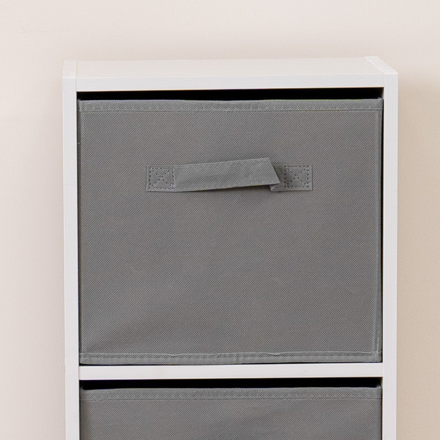 Cara fabric cube storage box - small - grey