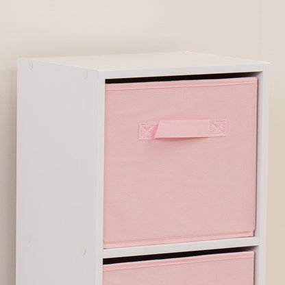 Cara fabric cube storage box - small - pink