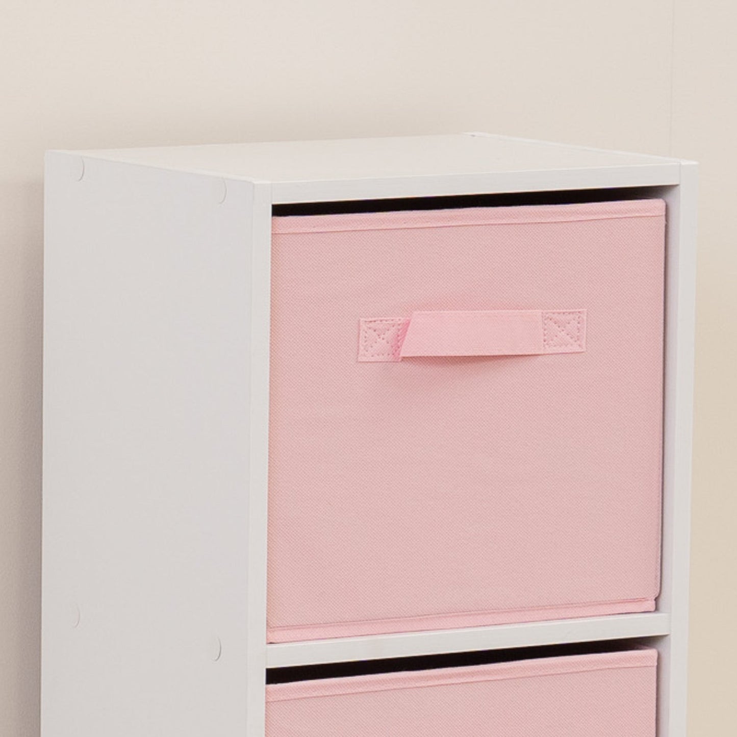 Cara fabric cube storage box - large - pink