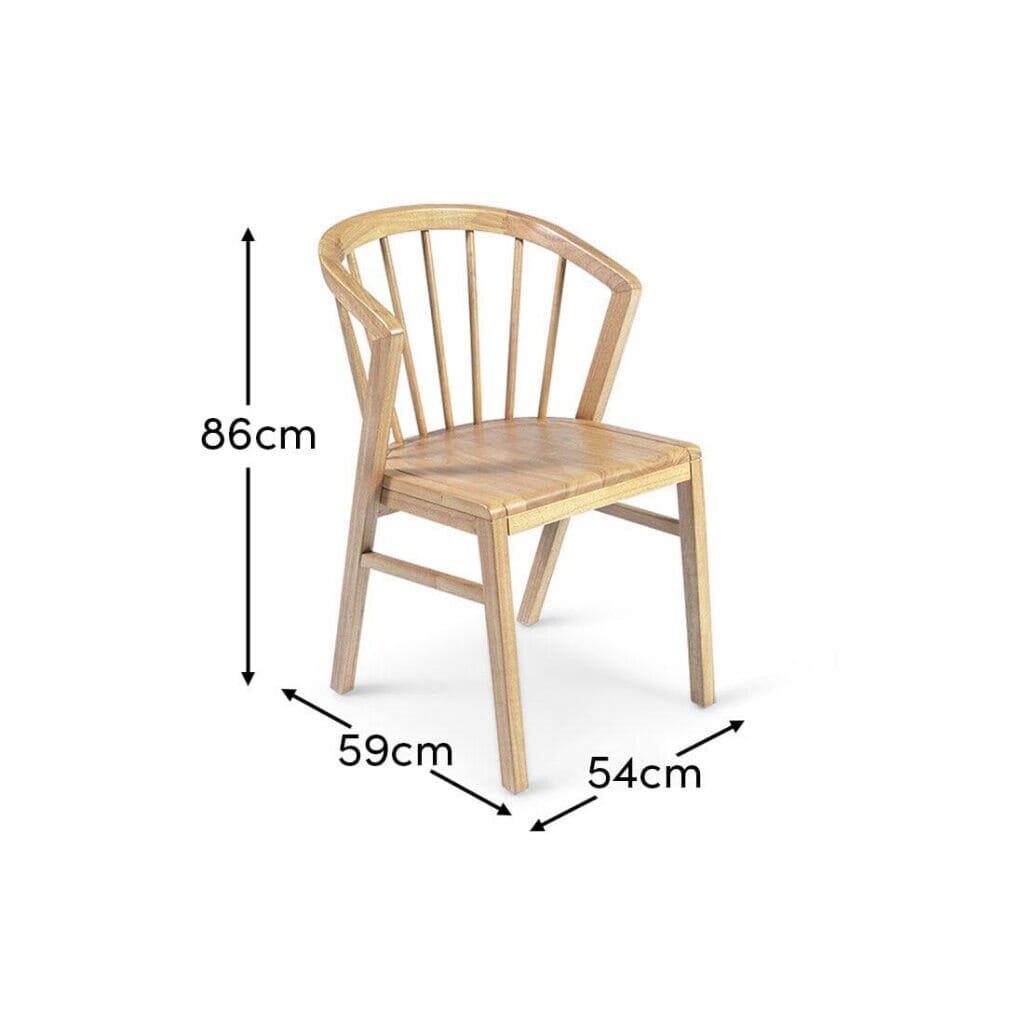 Mabel Whitewash Oak Dining Chairs - Set of 2 - Laura James