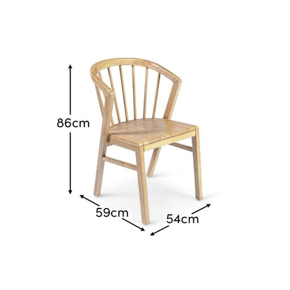 Mabel Whitewash Oak Dining Chairs - Set of 2 - Laura James